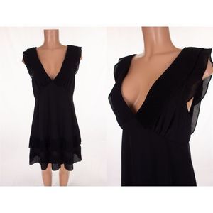 ZIMMERMANN New 3 US 10 Pleat Tier Mini Dress In Black Defect